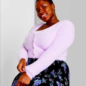 Wild Fable fuzzy cropped cardigan